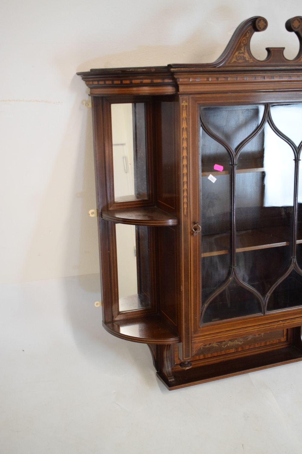 antique wall display cabinet
