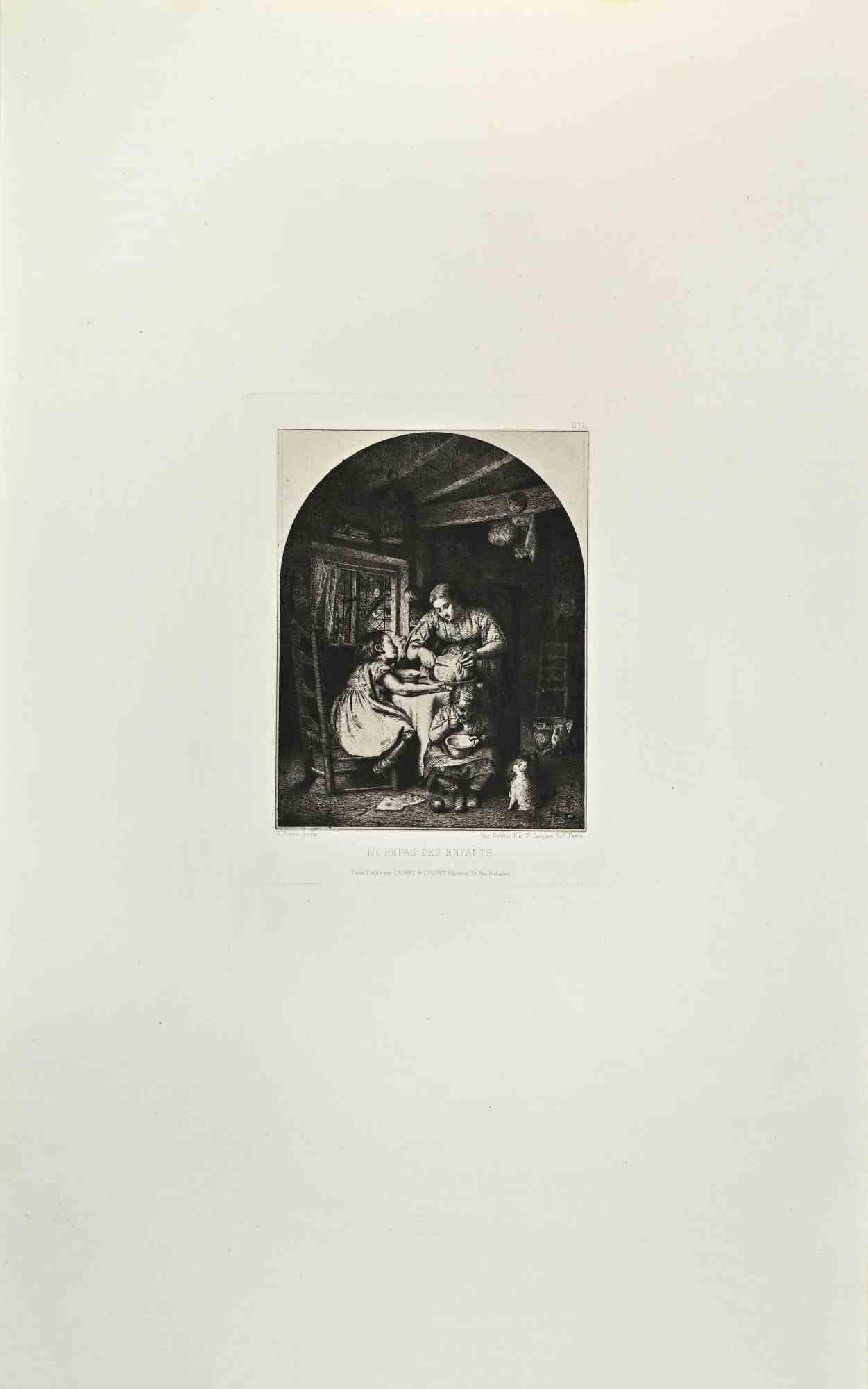 Le Repas Des Enfants is an artwork realized by Edwards Davis in the 1870s.

Etching.

Good conditions.



Realized for the "Société des Aquafortistes. Born on the initiative of the publisher Alfred Cadart, the Société des Aquafortistes had the aim