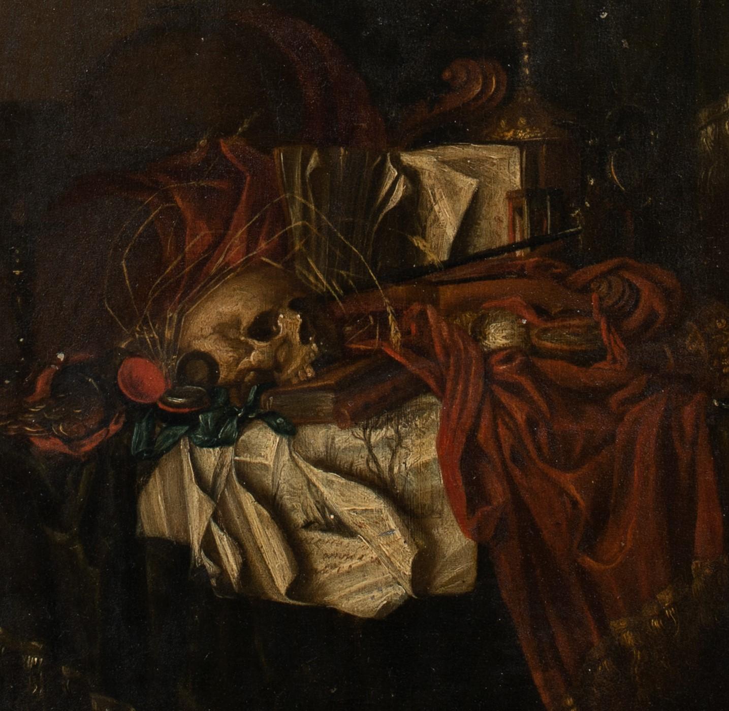 Vanitas Still Life, 17th Century - Painting by Edweart Collier