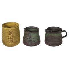 Edwin and Maribel Todd Set of 3 Ceramic Vessels, Jamaica 1969
