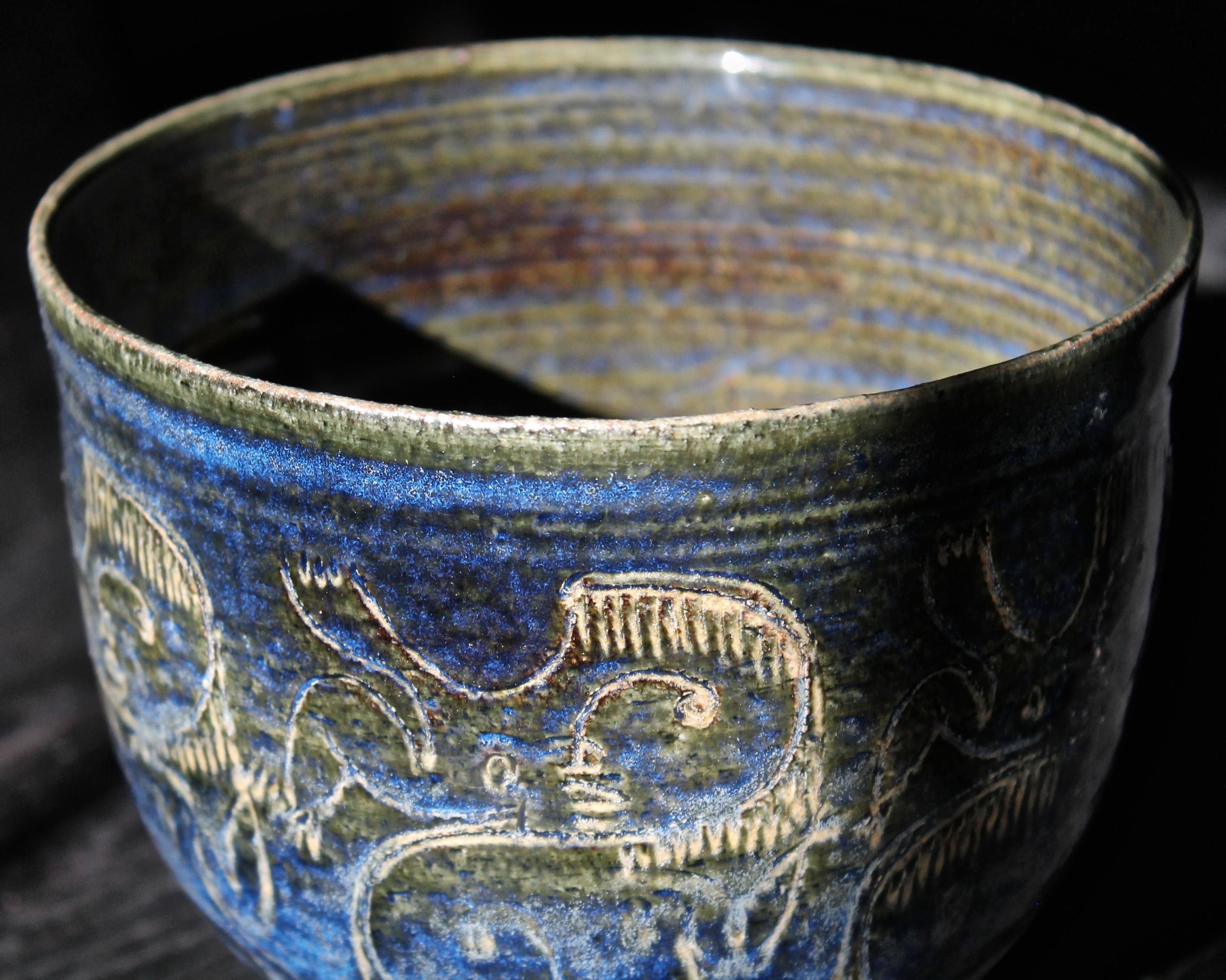 Mid-Century Modern Edwin and Mary Scheier Ceramic Bowl