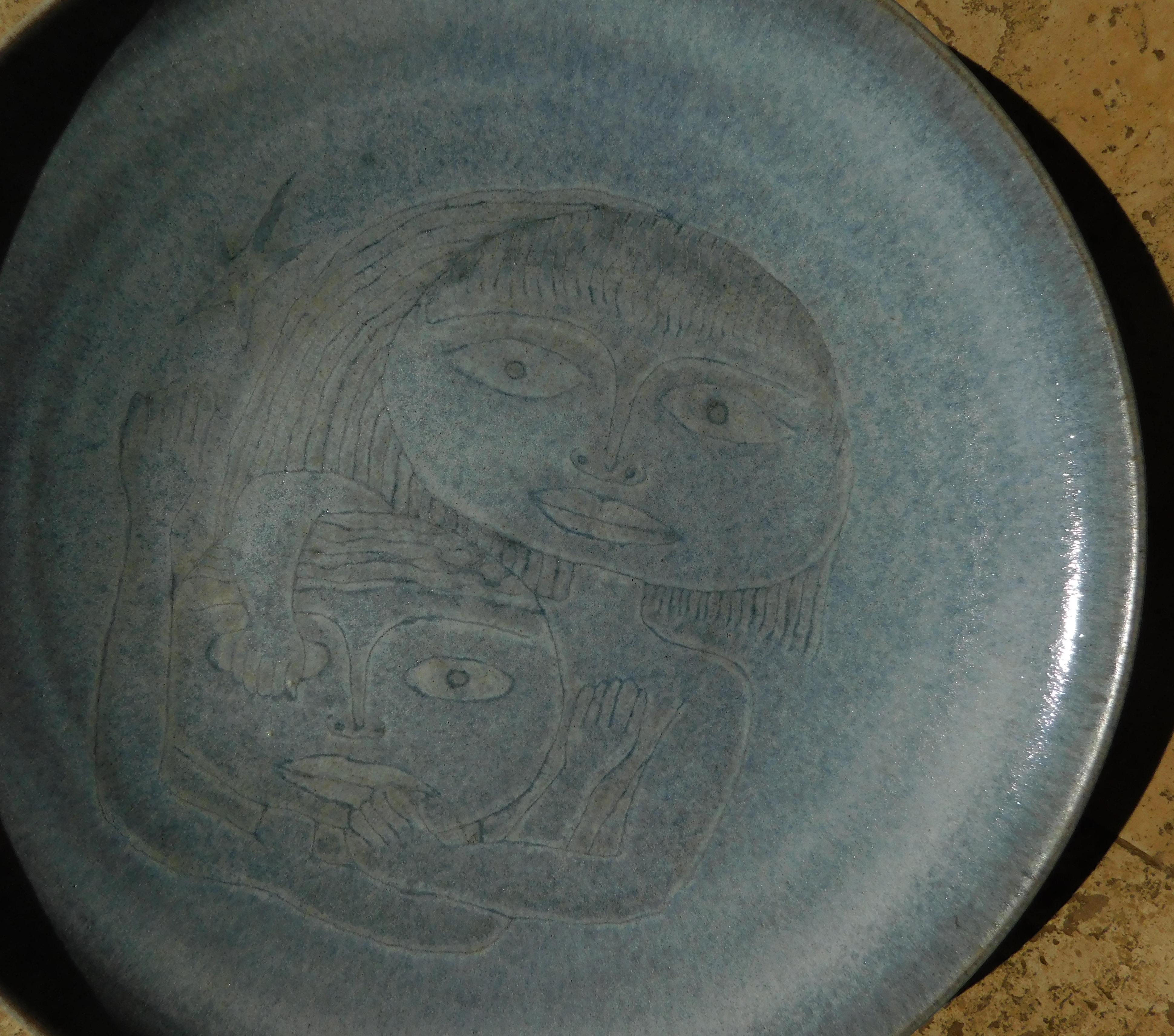 Argilla Edwin and Mary Scheier, caricatore decorato in studio Pottery in vendita