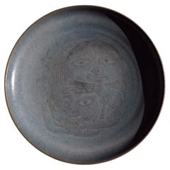 Edwin and Mary Scheier Early Studio Pottery Decorated Charger