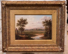 An English River Landscape Victorian 19th Century by Edwin Buttery