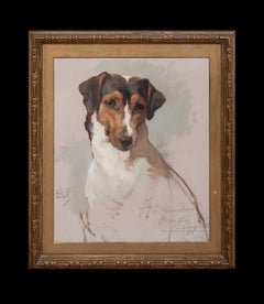 Portrait of a Jack Russell Terrier, 19th Century by Edwin Douglas (1848-1914)