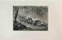 Épisode de la Guerre d'Amérique - Etching by Edwin Forbes Forbes - 1870s