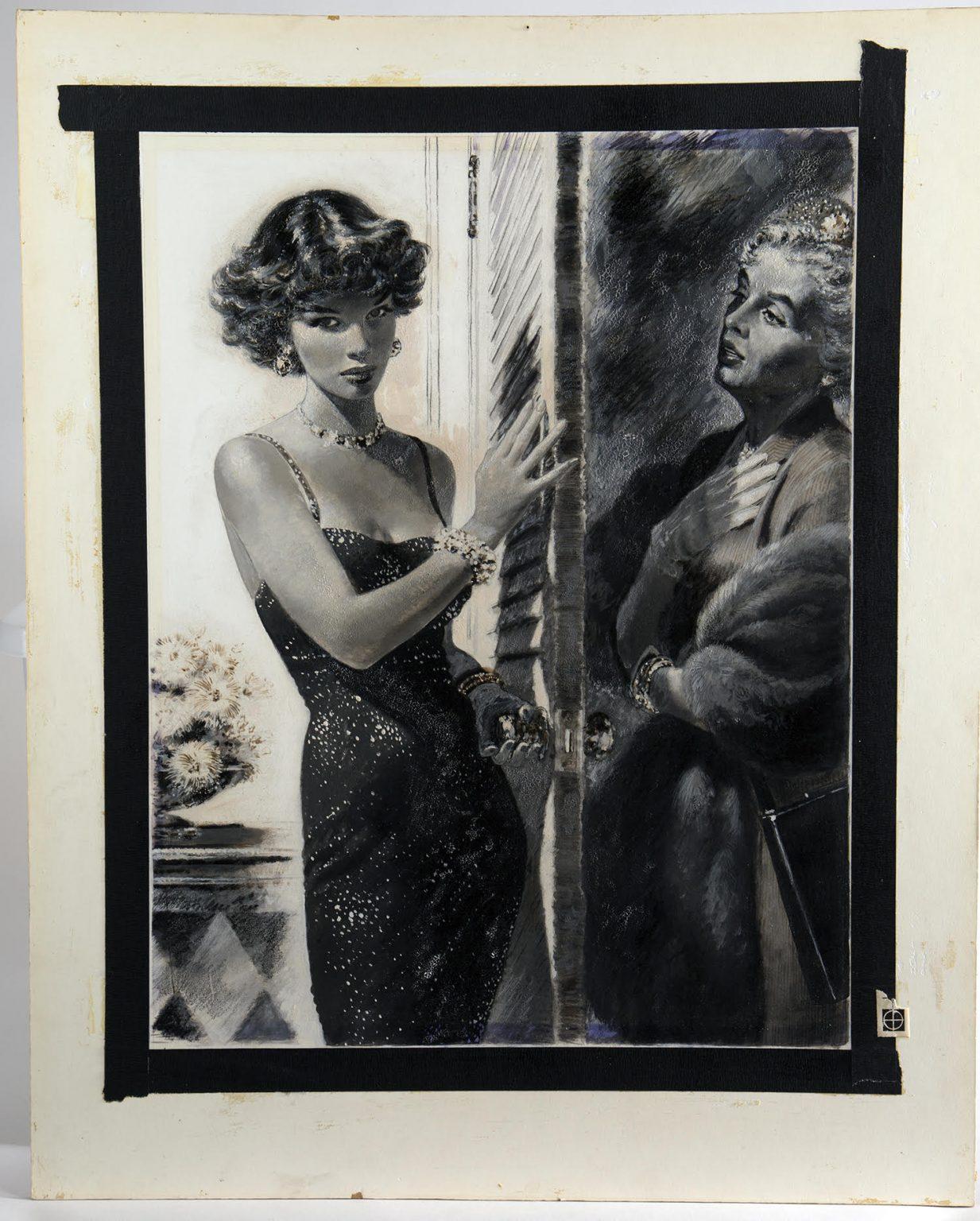 Girl from the Mimosa Club, Part II - American Realist Painting by Edwin Georgi