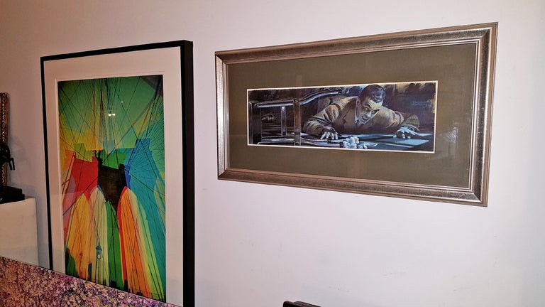 Edwin Georgi - Man on Floor Illustration For Sale at 1stDibs