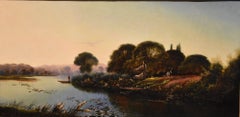 Oil Painting by Edwin Henry Boddington "Evening on the Thames"