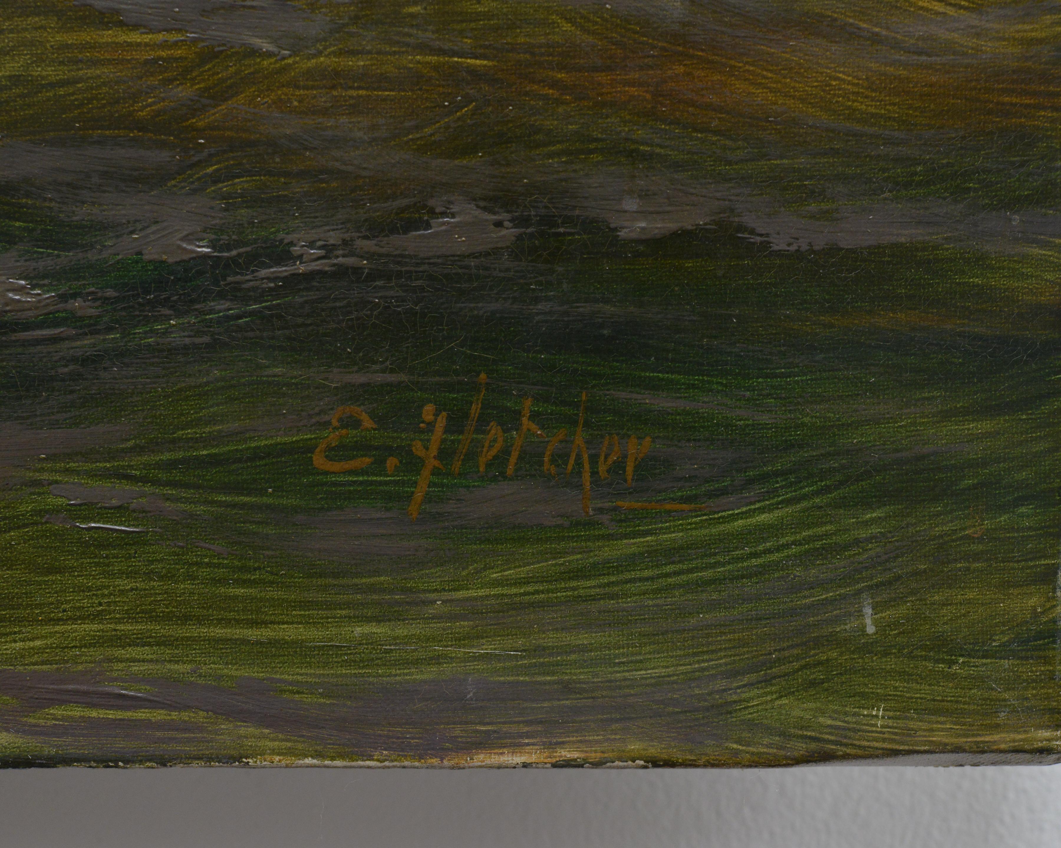 Peinture à l'huile de paysage marin britannique du 19e siècle représentant des pêcheurs naviguant par mer agitée en vente 3