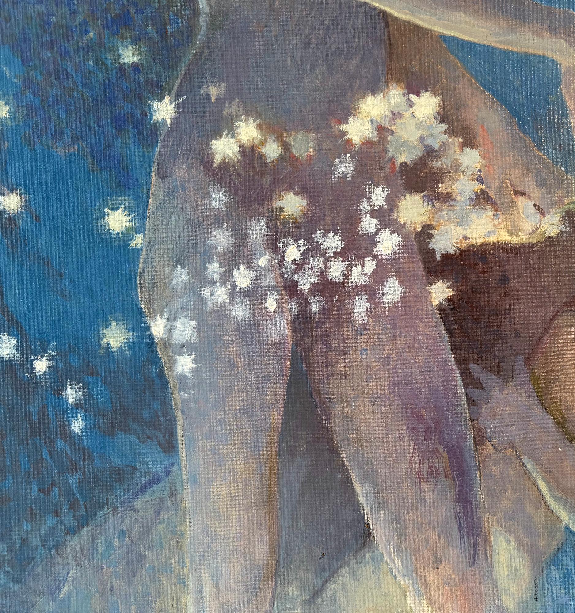 Primavera che sparge stelle, allegoria di nudo che sparge stelle da una luna crescente in vendita 3