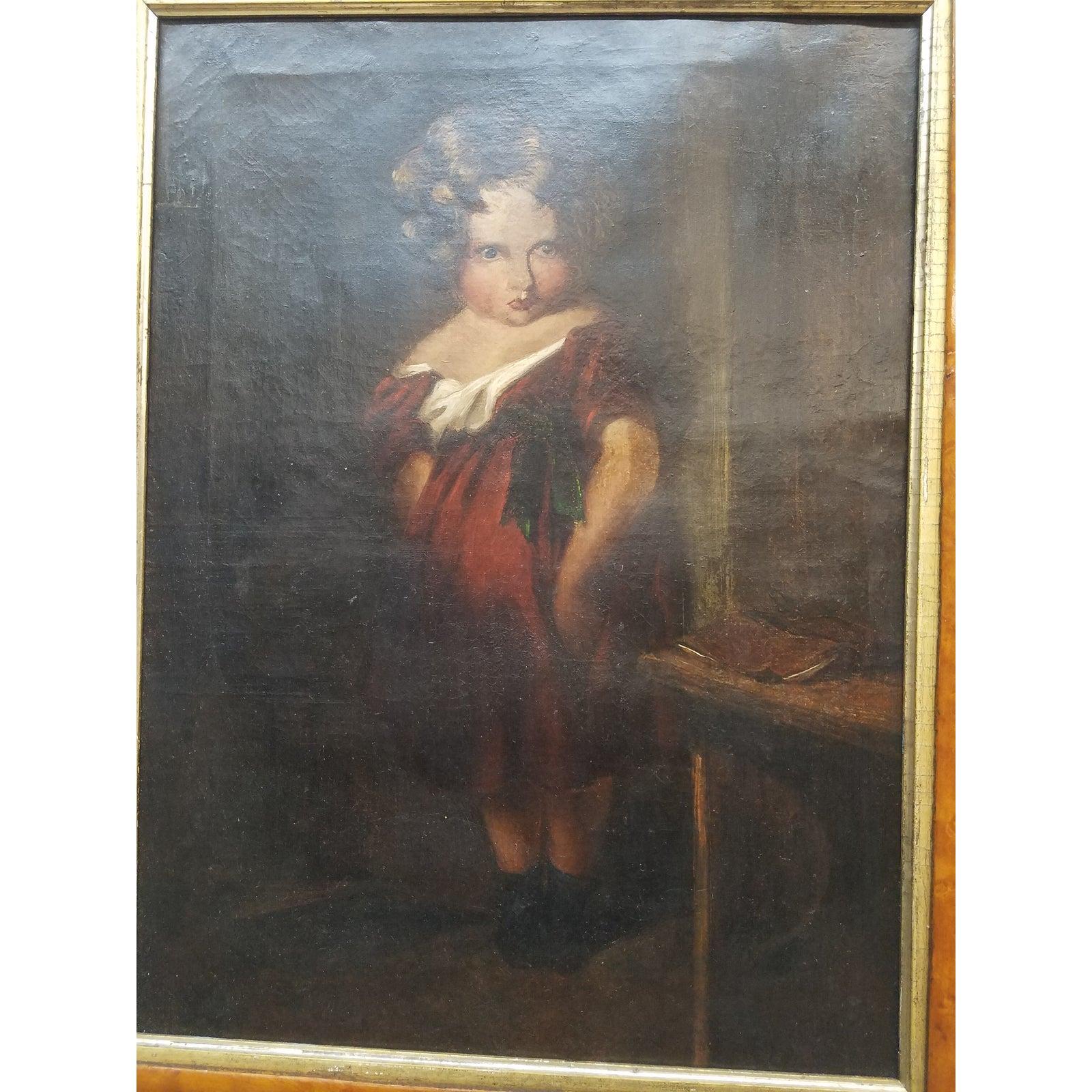 Peinture à l'huile du 19e siècle « The Naughty Child » d'après Sir Edwin Landseer en vente 5