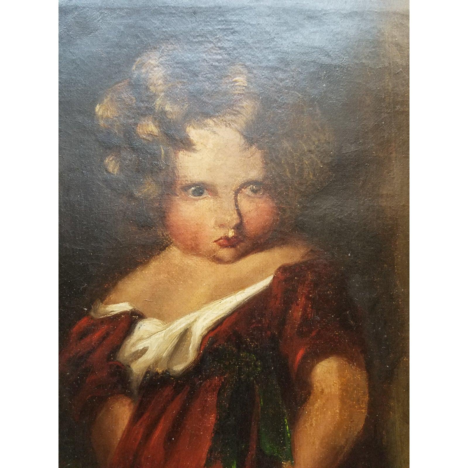 Peinture à l'huile du 19e siècle « The Naughty Child » d'après Sir Edwin Landseer en vente 6
