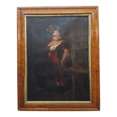 19th Century Oil Painting "The Naughty Child" After Sir Edwin Landseer