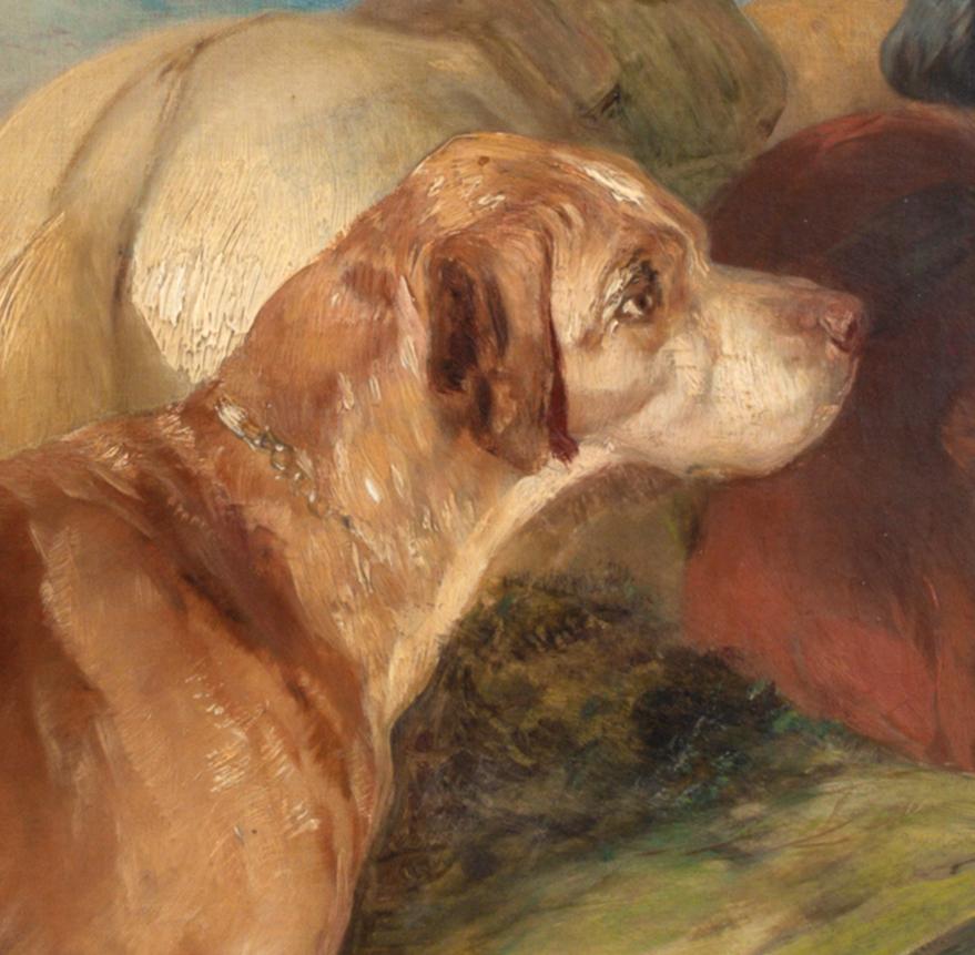 Cavallo e cane arabo che riposano, XIX secolo  Cerchio di Sir Edwin Henry Landseer in vendita 2
