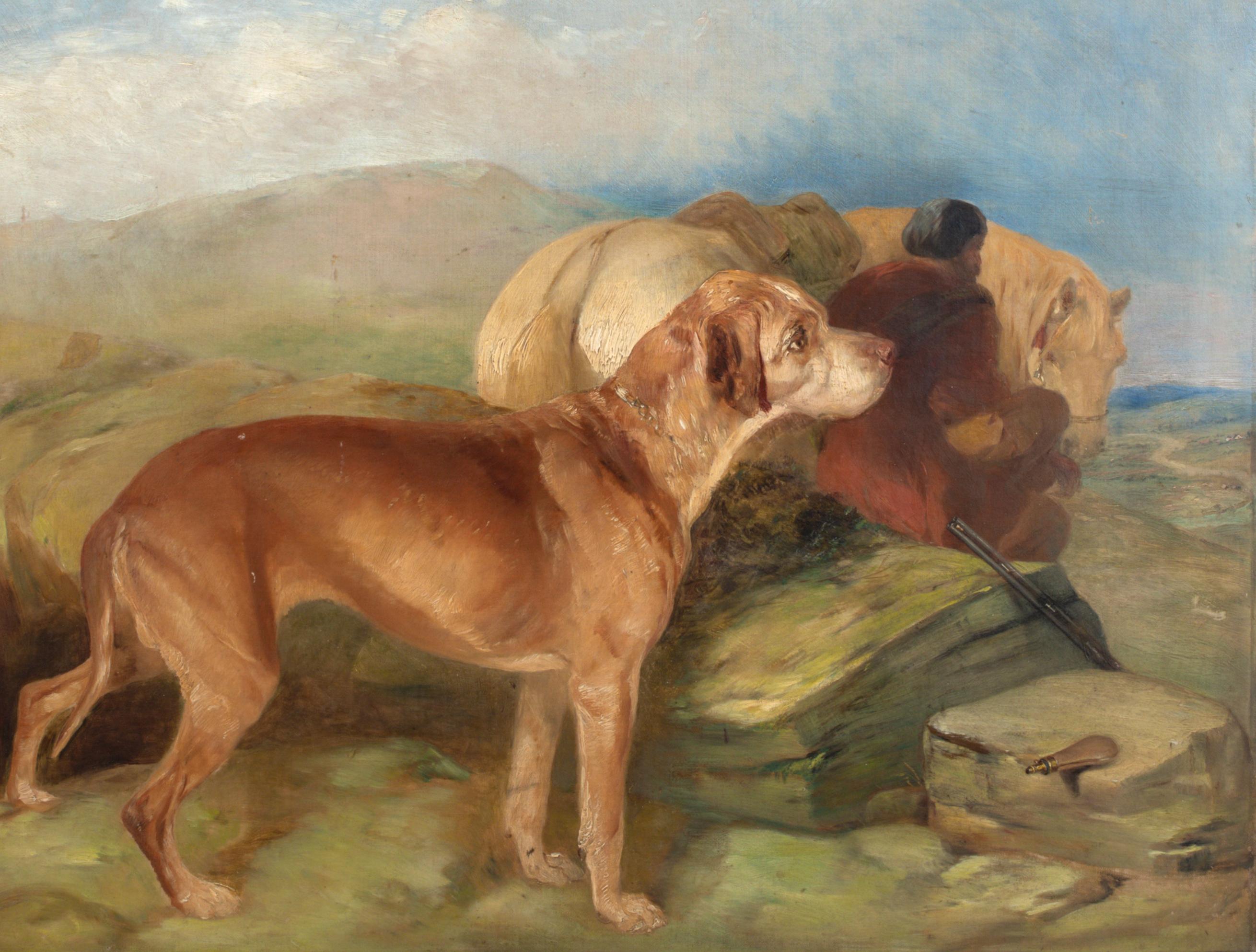 Cavallo e cane arabo che riposano, XIX secolo  Cerchio di Sir Edwin Henry Landseer in vendita 3