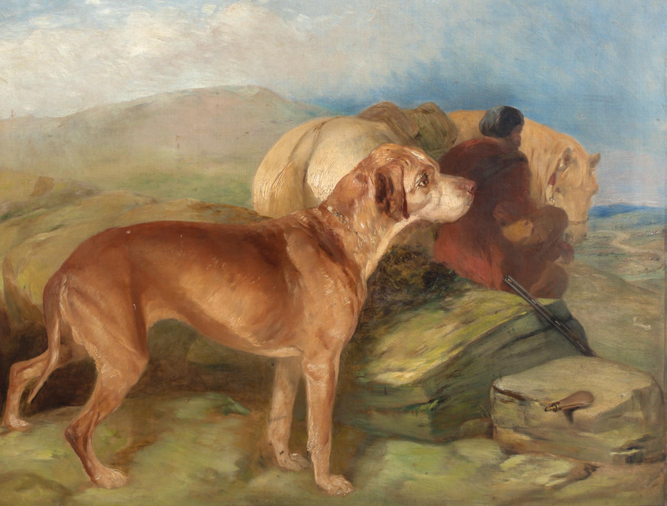 Arabian Horse & Dog Resting, 19th Century  circle of SIR EDWIN HENRY LANDSEER  For Sale 5