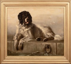 Portrait d'un chien de Terre-Neuve, 19e siècle  Après SIR EDWIN HENRY LANDSEER