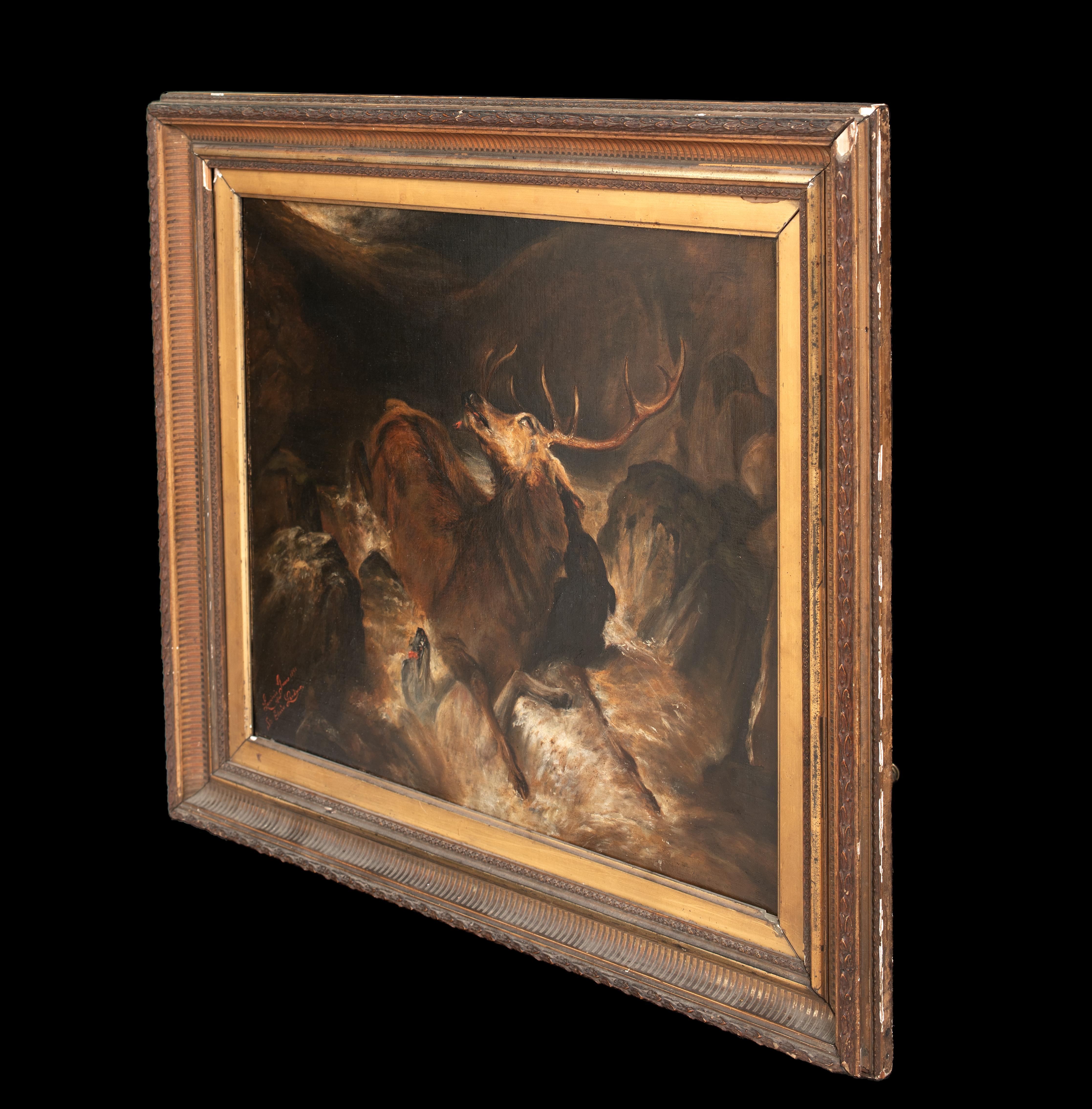 Stag Hunting Scene, 19th Century  after Sir Edwin Henry Landseer (1802-1873) 4