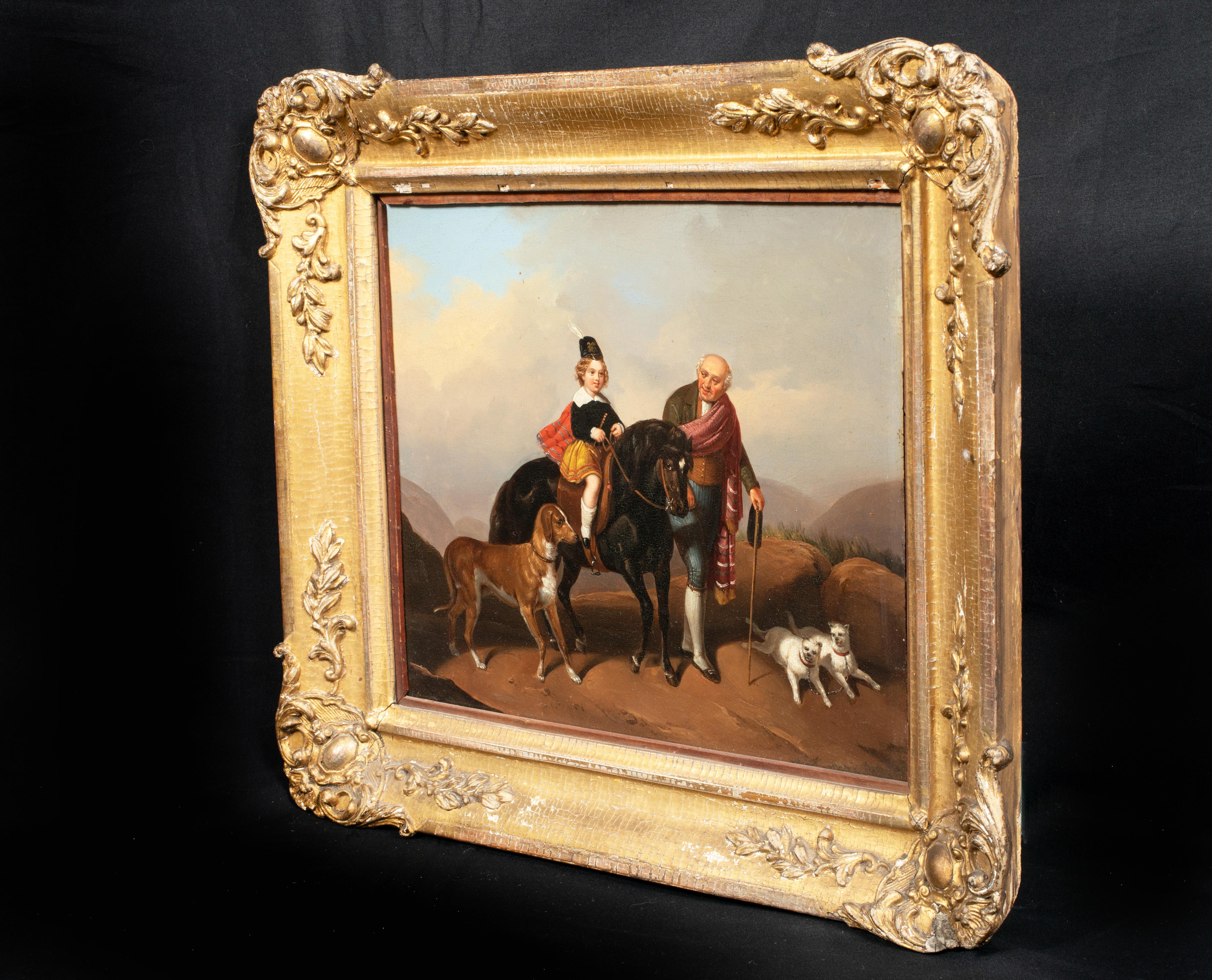 The Young Laird, 19th Century 

attributed to SIR EDWIN HENRY LANDSEER, RA (1802-1873) 

19th century Scottish Highland scene of The Young Laird, oil on metal panel attributed to Edwin Henry Landseer. Excellent quality and condition Highland scene