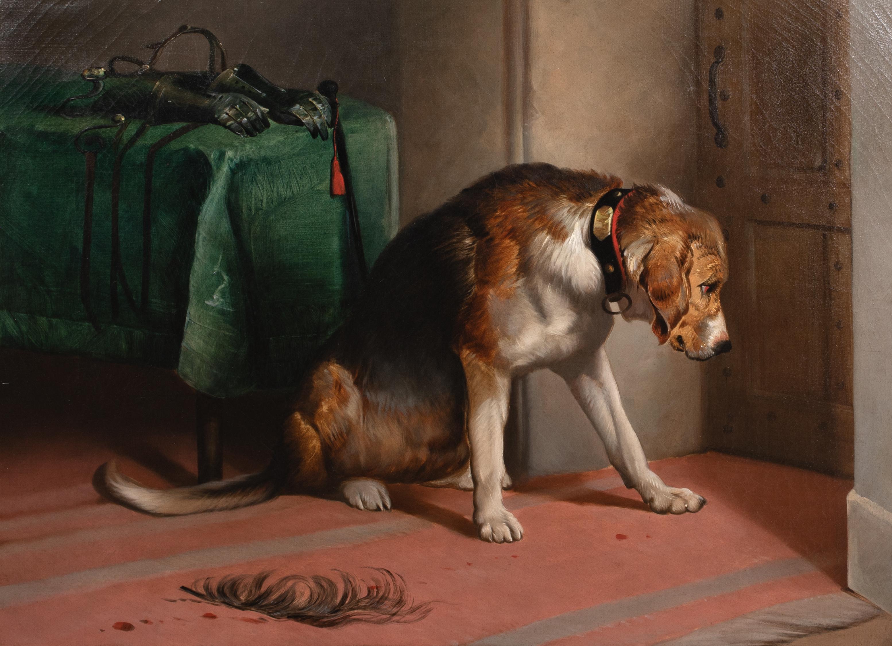 Esperando al maestro, siglo XIX 

Círculo de Sir Edwin Henry Landseer (1802-1873)

Gran retrato inglés del siglo XIX de un sabueso que espera el regreso de su amo, óleo sobre lienzo. Buena calidad y estado versión grande del famoso cuadro de