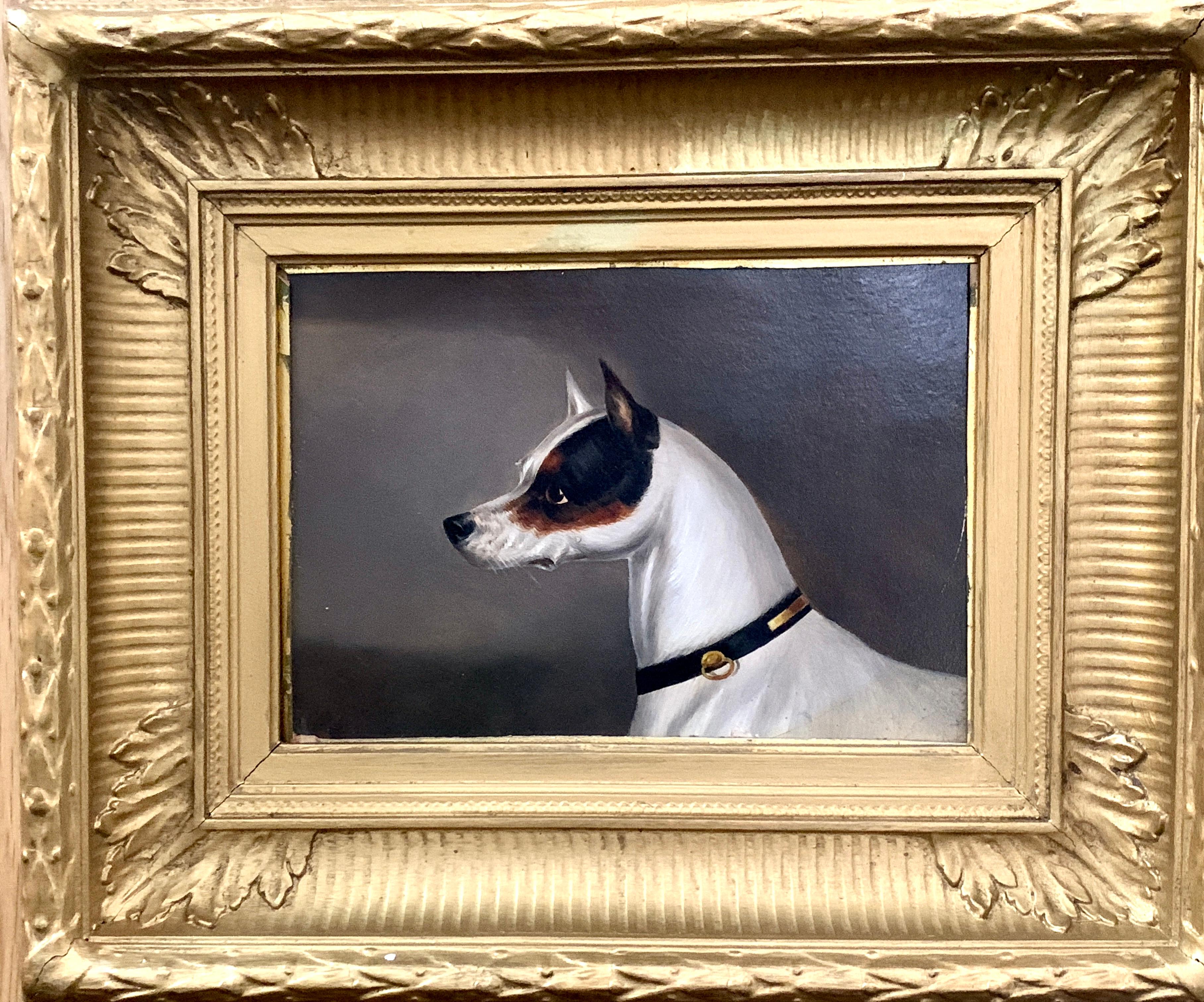 Edwin Loder - 19th century English Antique Portrait of a Jack Russell  Terrier in oils at 1stDibs