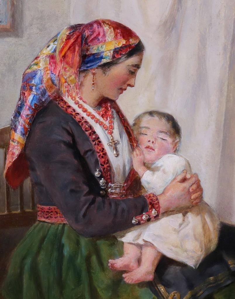 The Nurse Maid - 19th Century Oil Painting of Spanish Orientalist Family Scene 2