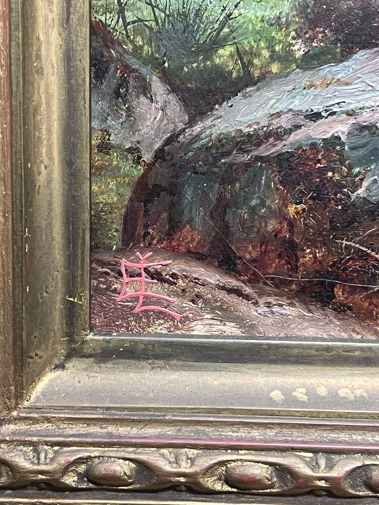 Ganado de las Highlands en un majestuoso paisaje de montaña Pintura al óleo victoriana Glencoe en venta 8