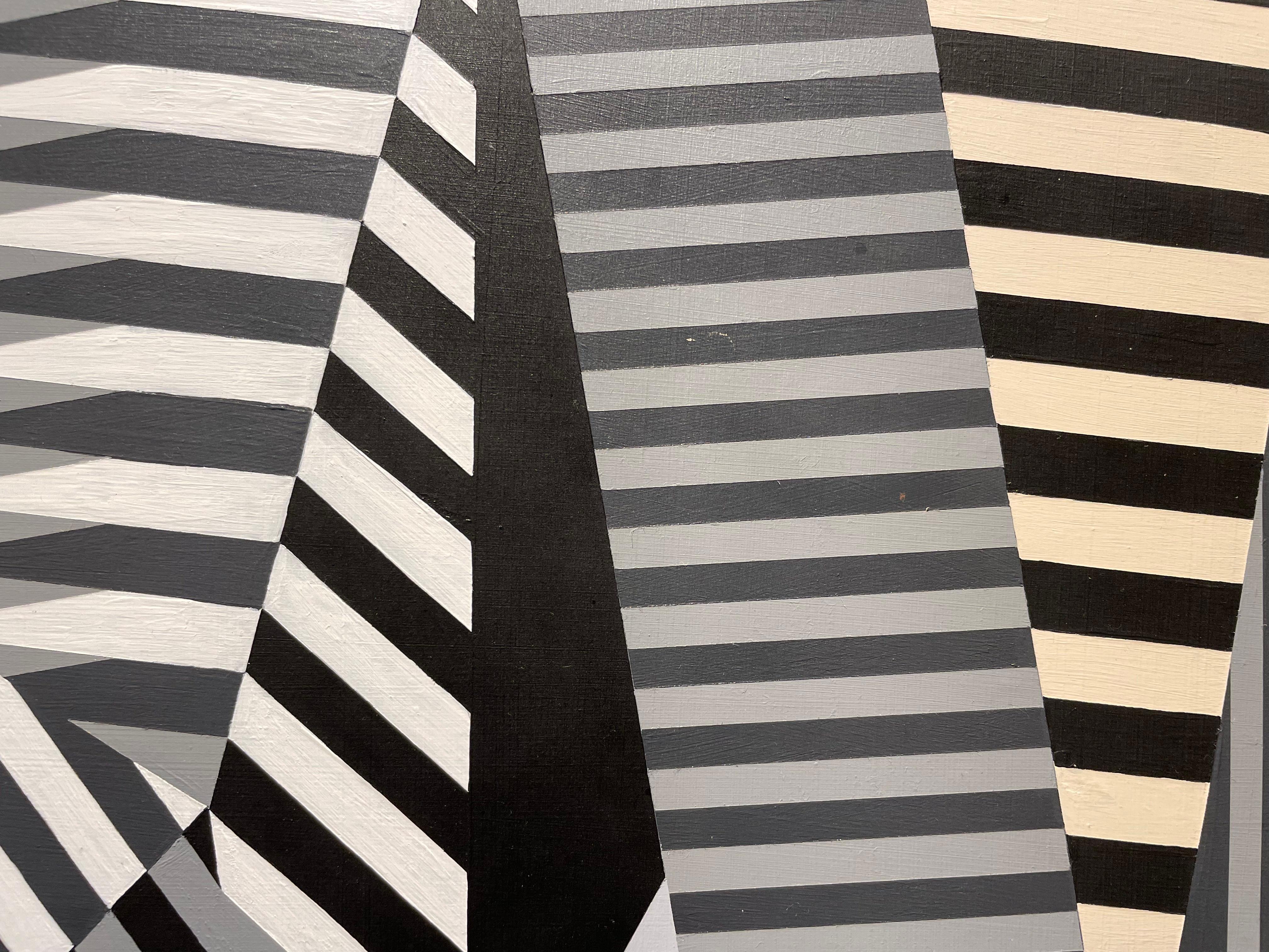 Gekrümmte Abmessungen, Abstrakte OpArt Geometrisch, Mitte des Jahrhunderts Cleveland Künstler im Angebot 10