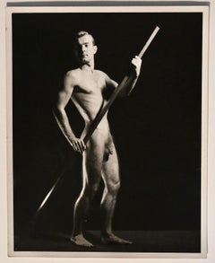 EDWIN TOWNSEND RARE 1939 VINTAGE MALE NUDE PHOTOGRAPH OF DON BROCKWAY