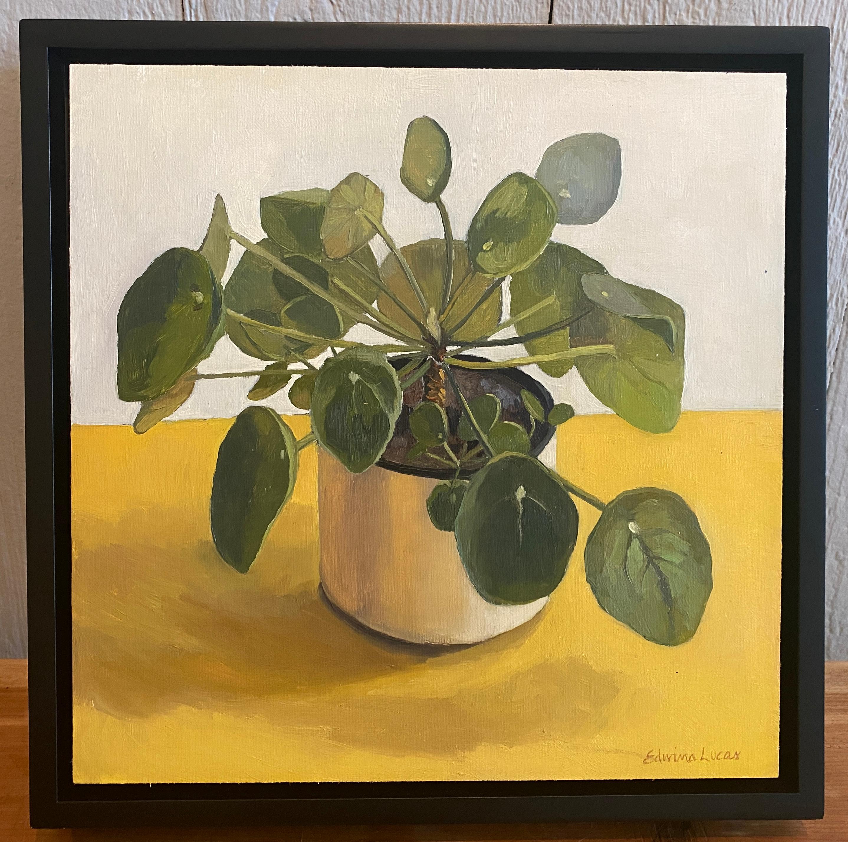 Houseplant with Yellow - Painting by Edwina Lucas