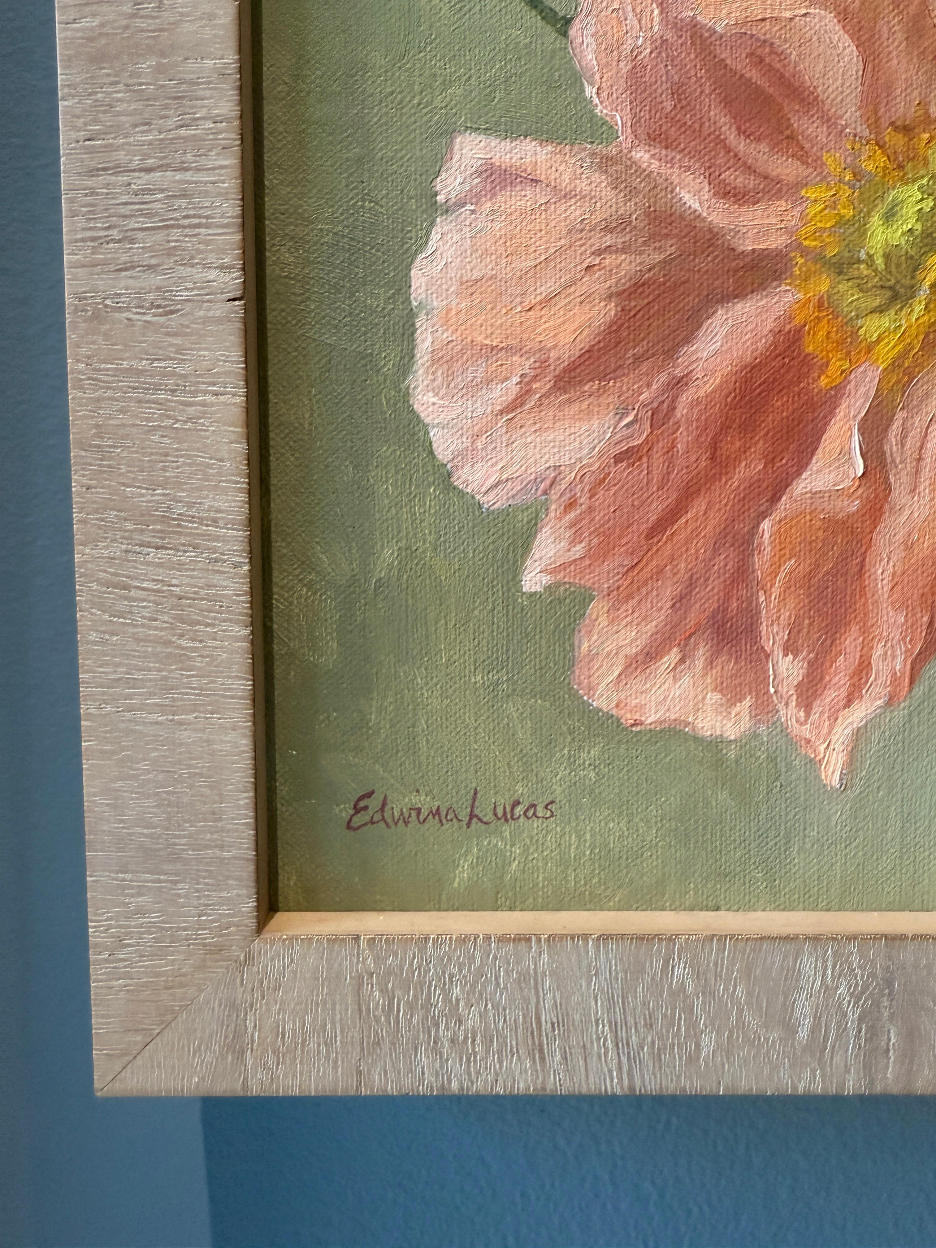 „ Mohnblumen-Promenade“ Amerikas realistisches Stillleben mit leuchtenden und farbenfrohen Blumen im Angebot 6