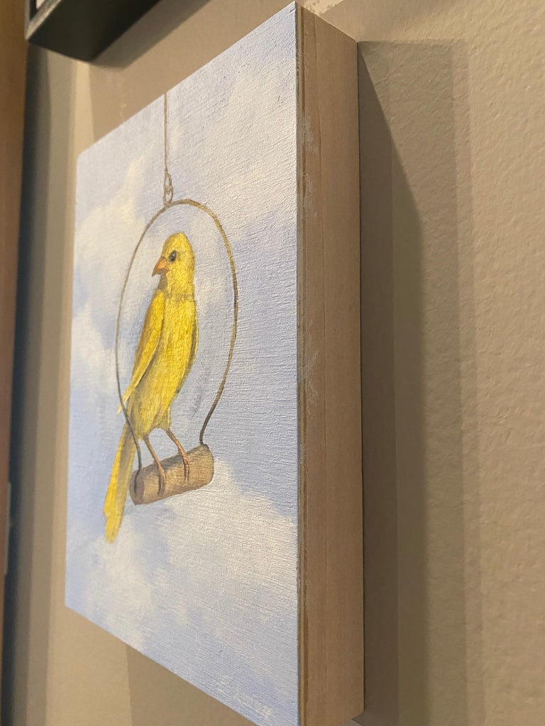 Yellow Bird - Painting by Edwina Lucas