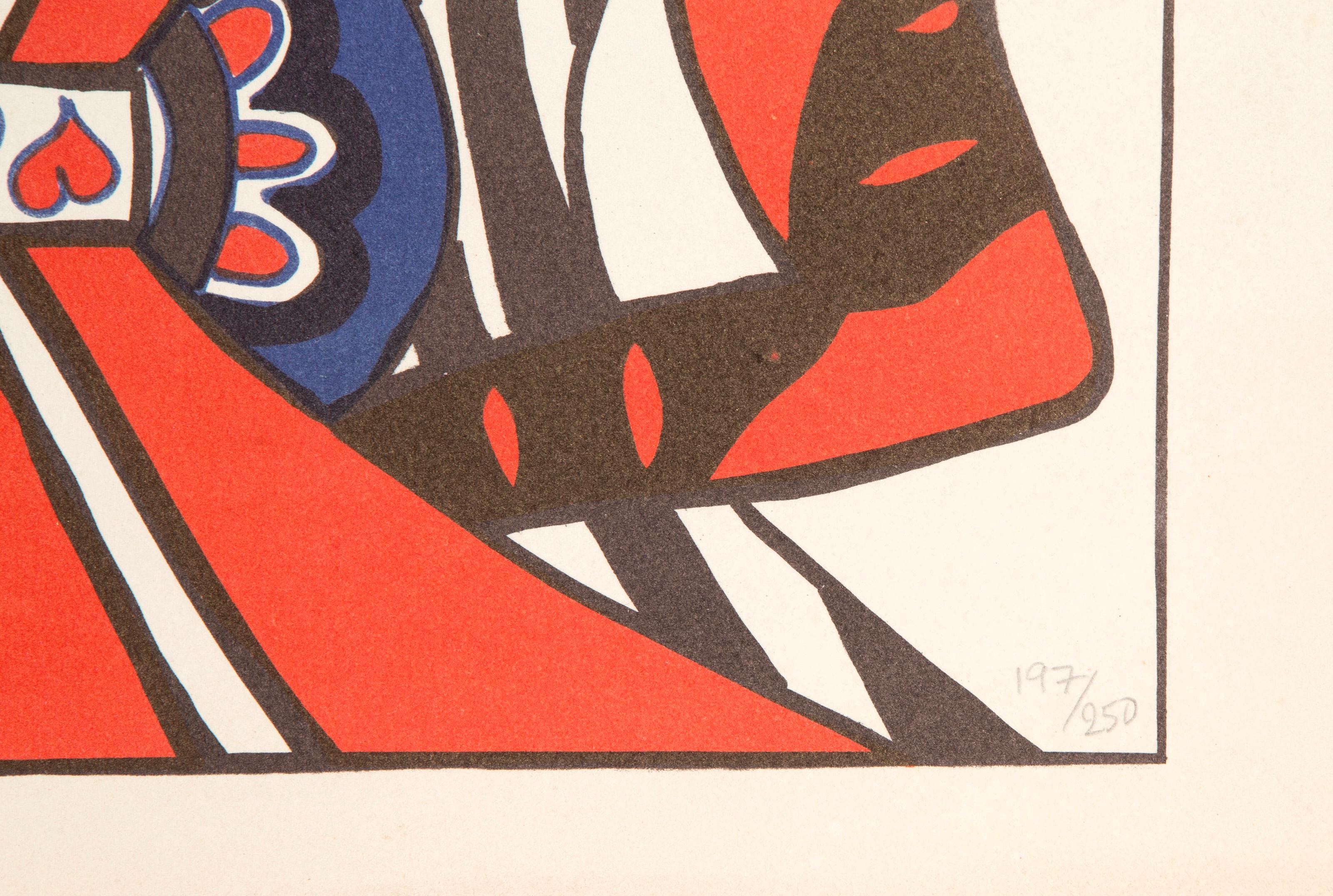Giocatori di carte, litografia Pop Art di Edwina Sandys in vendita 3