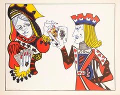 Joueurs de cartes, lithographie Pop Art d' Edwina Sandys