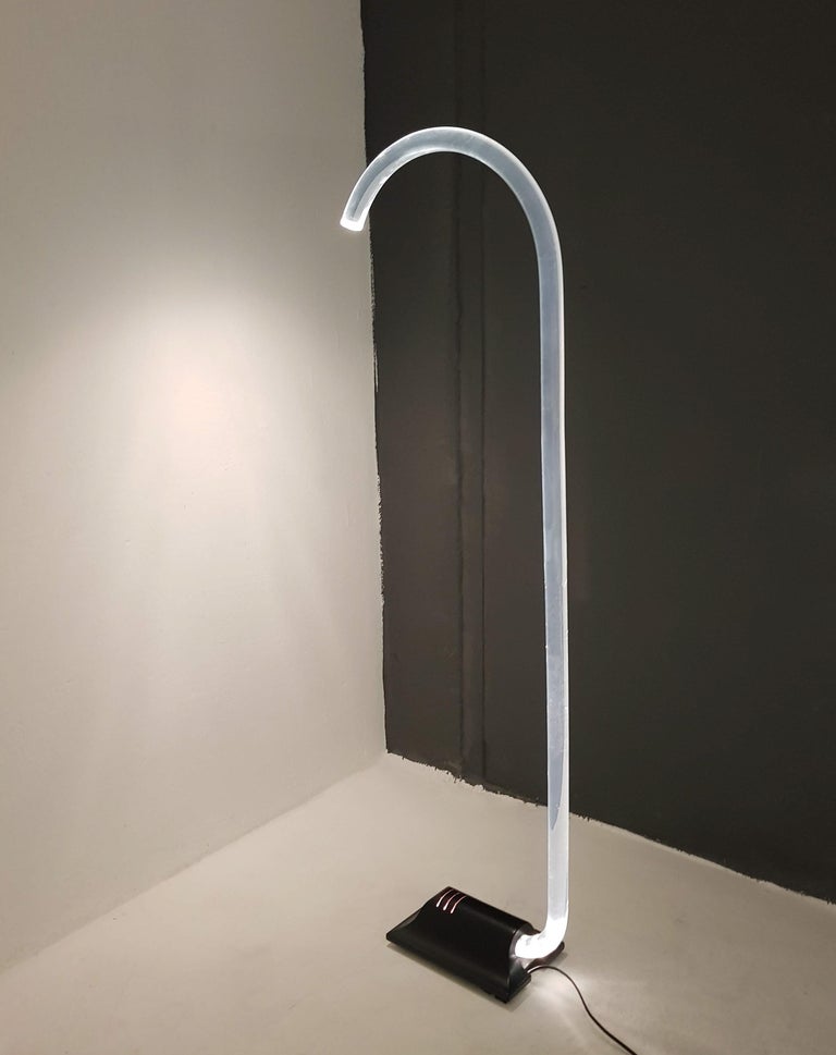 Edy Ten Berge Perspex Floor Lamp For Sale at 1stDibs