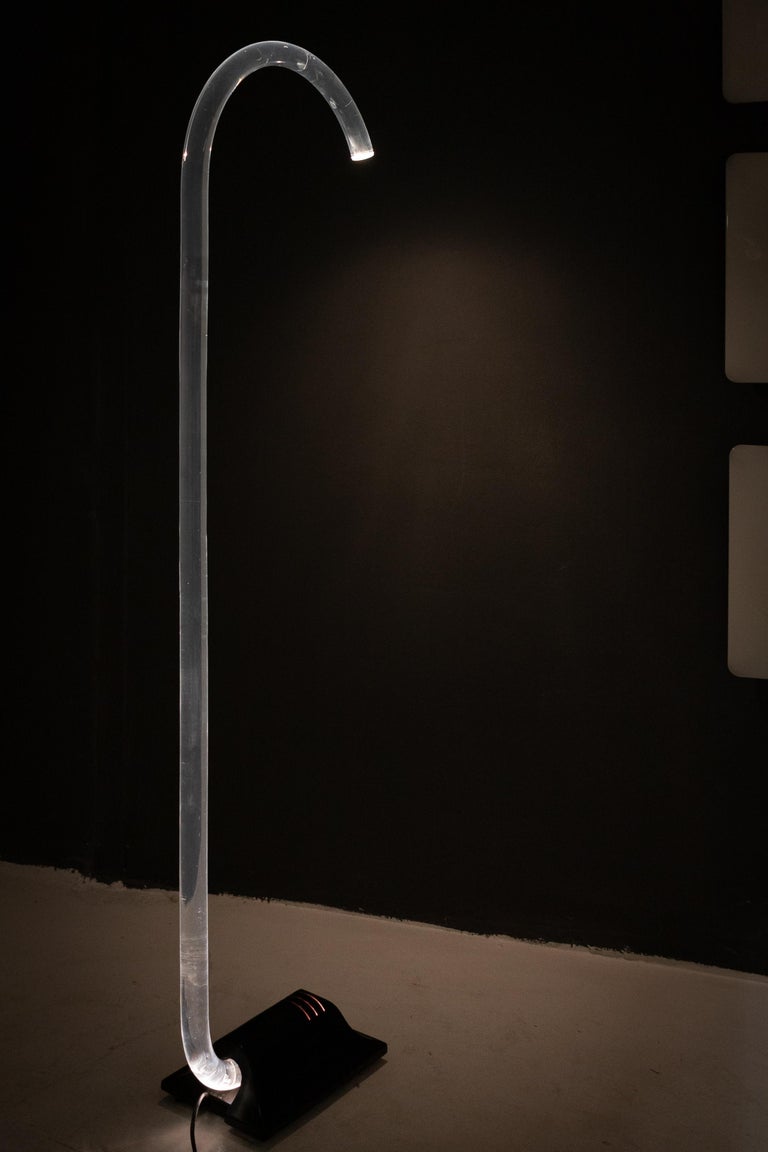 Edy Ten Berge Perspex Floor Lamp For Sale at 1stDibs