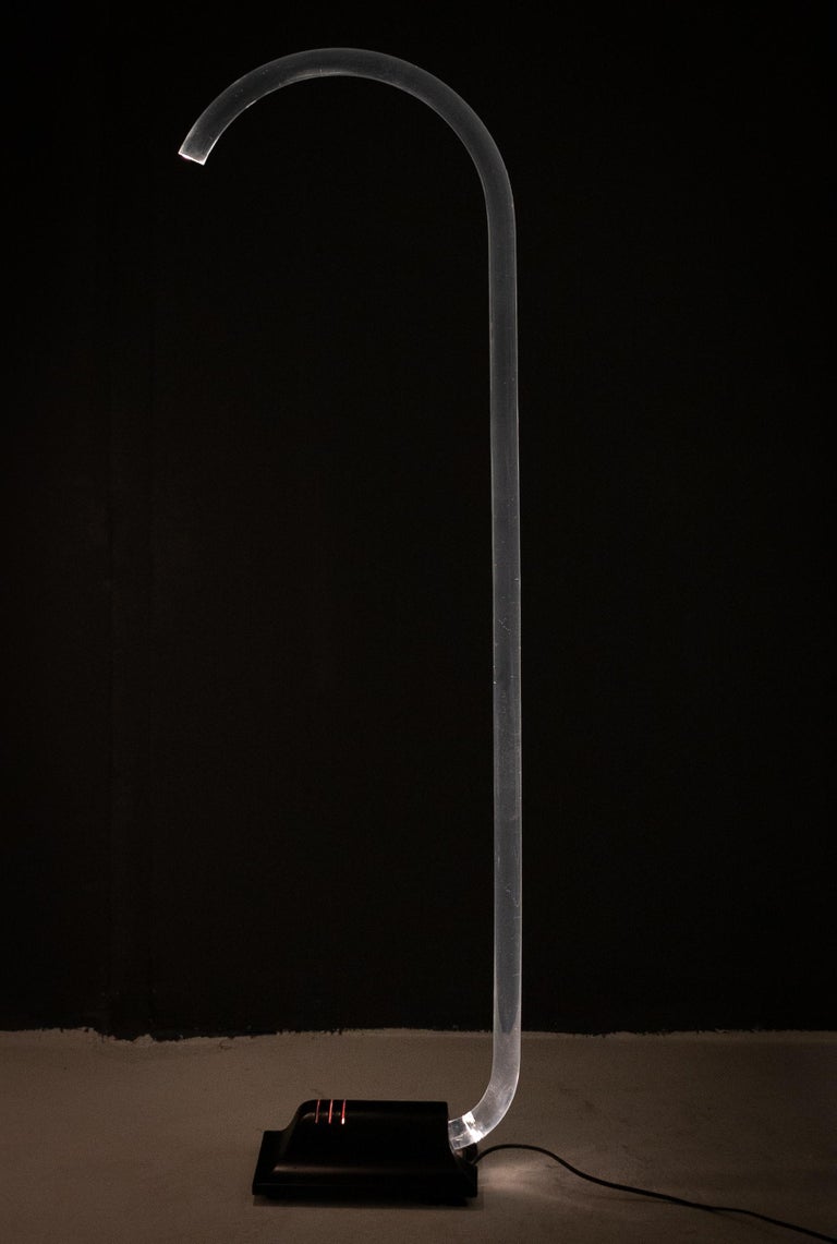 Edy Ten Berge Perspex Floor Lamp For Sale at 1stDibs