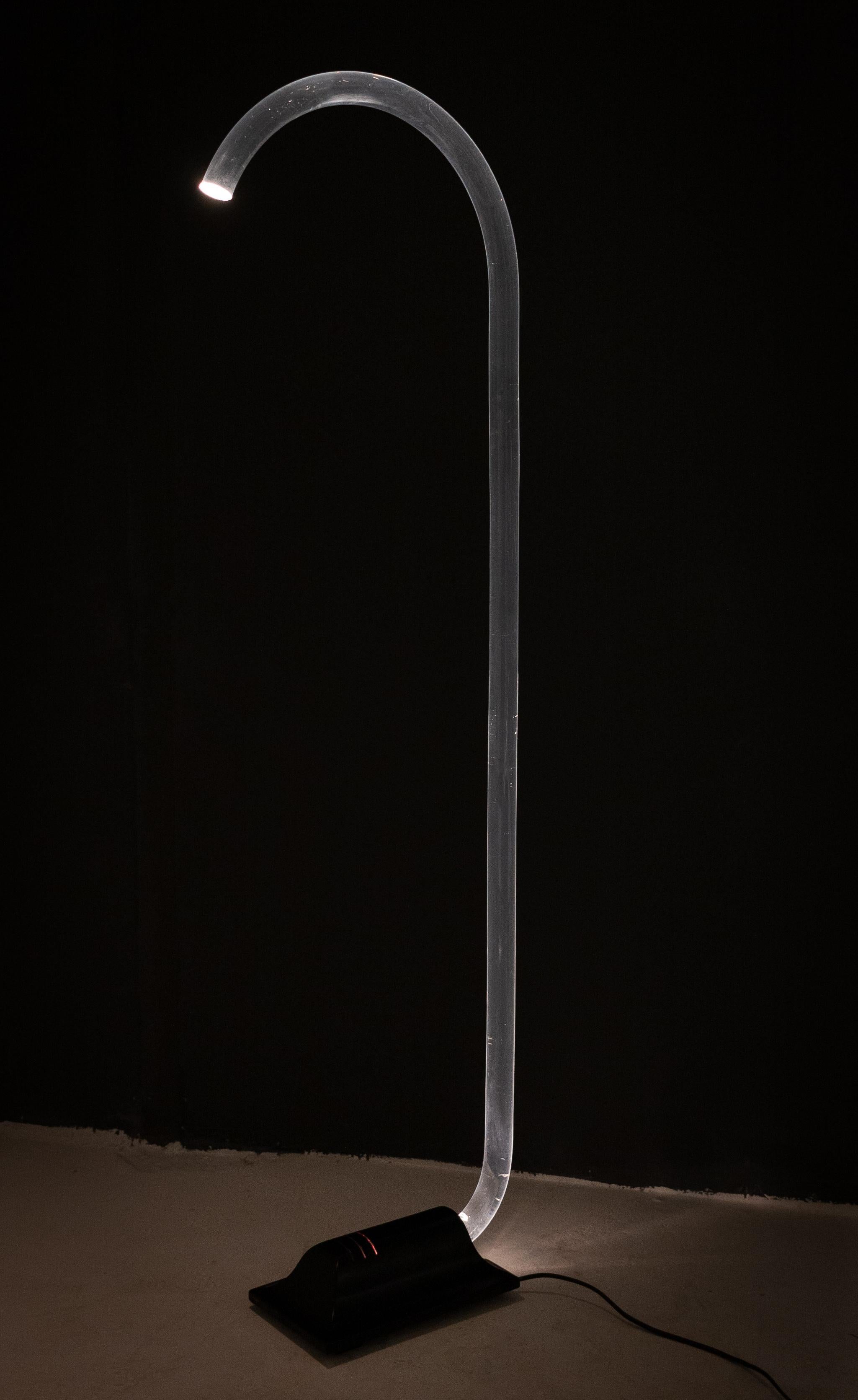 Edy Ten Berge Perspex Floor Lamp In Good Condition In Den Haag, NL