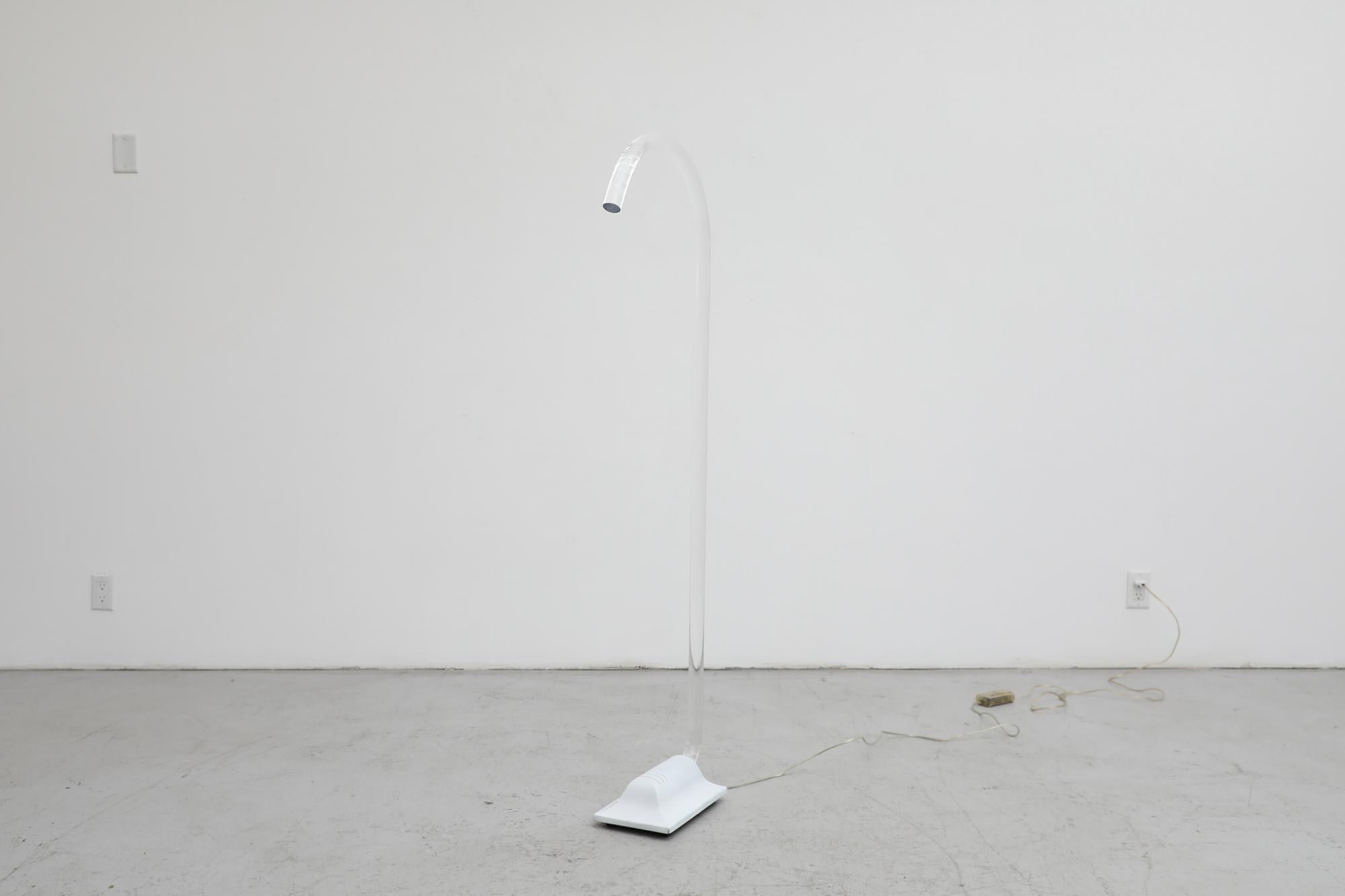 Edy Ten Berge Perspex Halogen Floor Lamp with White Base, 1984 9