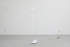 Edy Ten Berge Perspex Halogen Floor Lamp with White Base, 1984