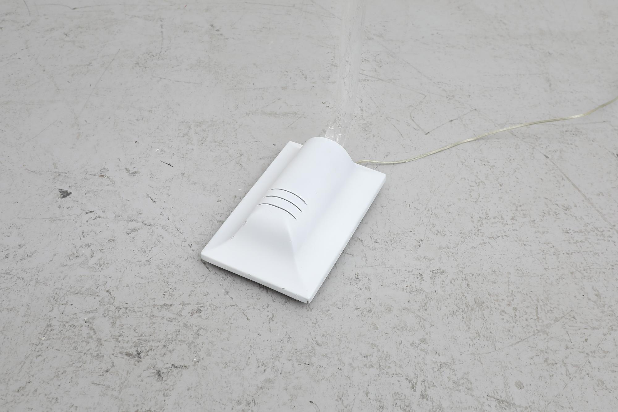 Dutch Edy Ten Berge Perspex Halogen Floor Lamp with White Base, 1984