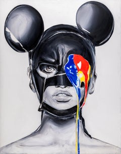 "GUILTY MICKEY MOUSE" Impression 31' x 24' pouces Edition 9/35 par Edyta Grzyb