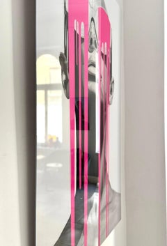 "PINK PANTHER" Portrait Pop Art Plexiglasdruck 39' x 28' Zoll von Edyta Grzyb