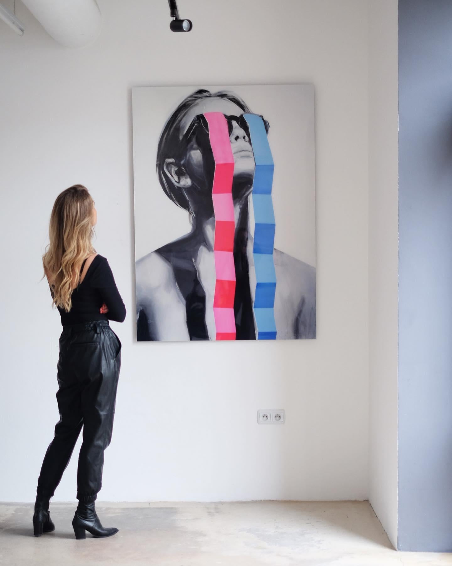 „PLACEBO.3“ Porträt Pop Art Plexiglasdruck 55' x 39' Zoll von Edyta Grzyb im Angebot 6