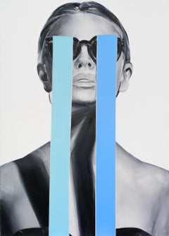 "PLACEBO.5" Ritratto Pop Art Stampa su plexiglass 55' x 39' pollici di Edyta Grzyb