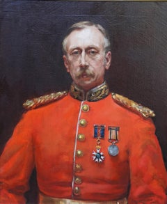 Portrait of Major General Harding Steward - British 19thC military oil painting
