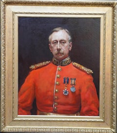 Portrait du major général Harding Steward - Peinture à l'huile militaire britannique du 19e siècle