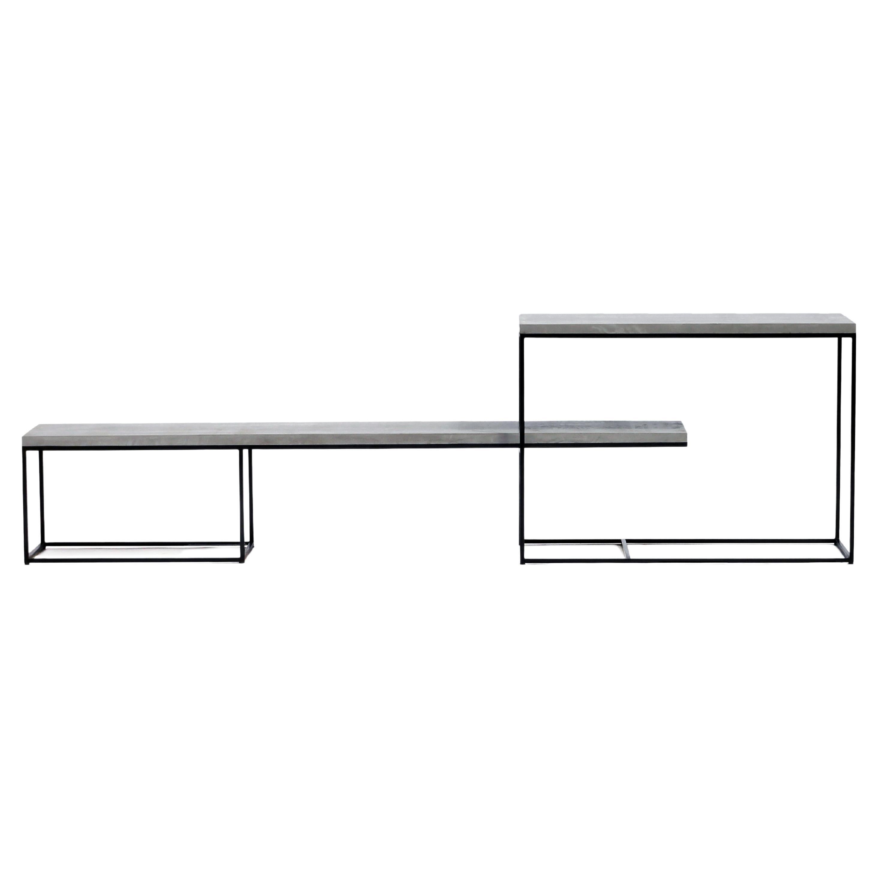 EE Bench-Console, Concrete + Steel Collection from Joshua Howe Design