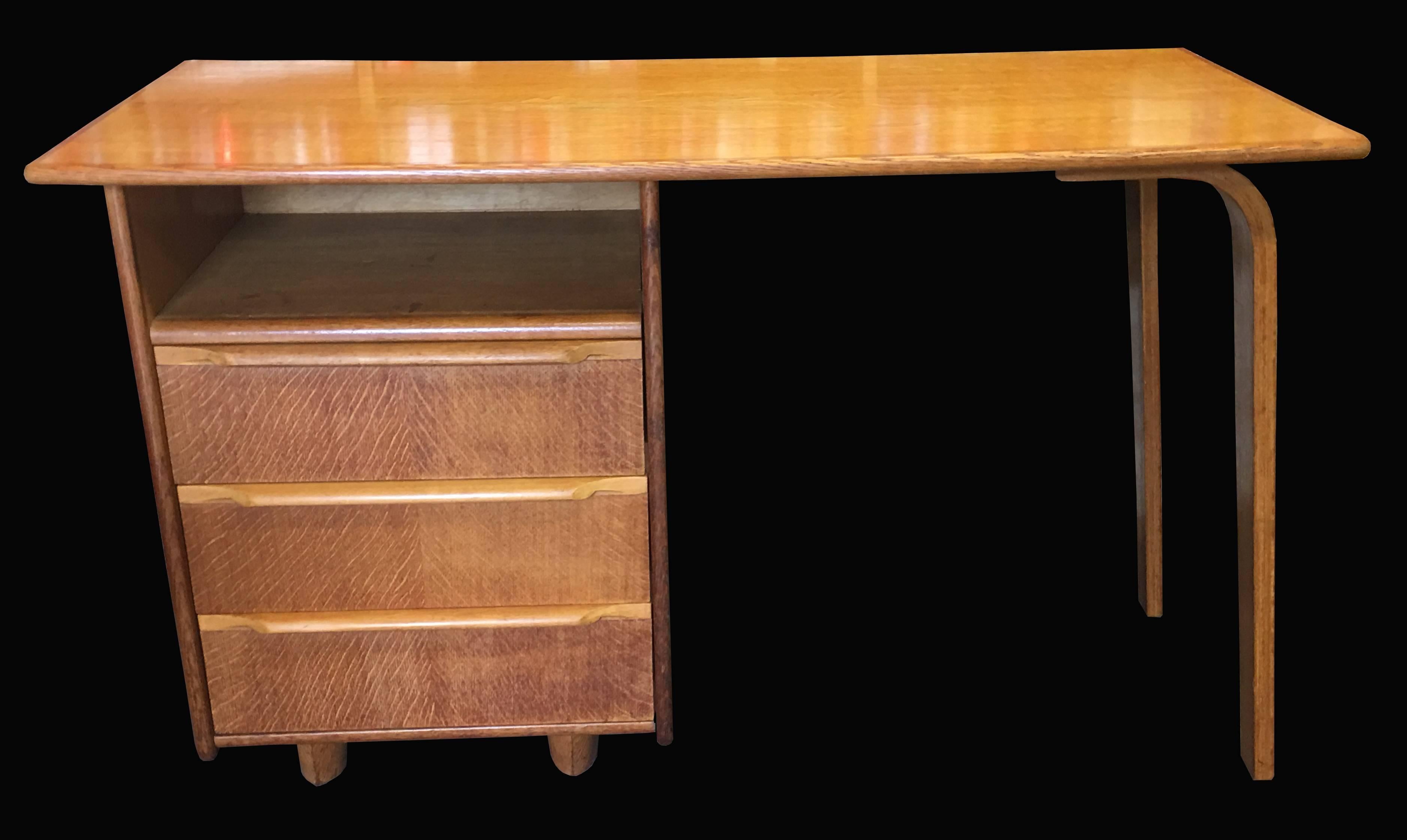 Mid-Century Modern EE02 Oak Desk by Cees Braakman for Pastoe